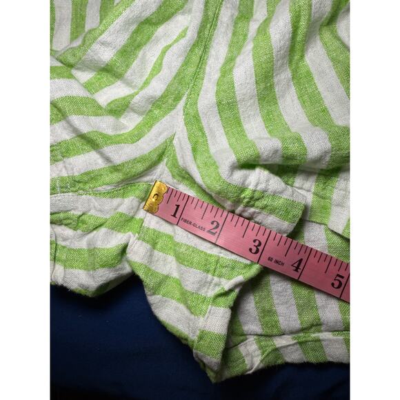Old Navy striped linen‎ pocket pull on shorts womens large comfort coastal boho - Picture 8 of 9